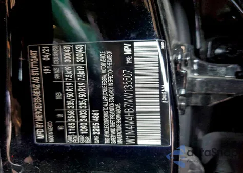 2021 Mercedes-Benz Glb 250 4Matic from USA, damaged, VIN W1N4M4HB7MW135507